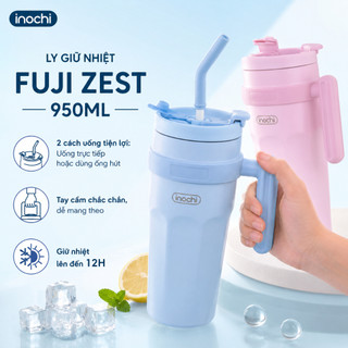 Bình Giữ Nhiệt Fuji Zest Inochi 950ml - Inox 304 Có Ống Hút Giữ Nóng Lạnh 6H+ Nắp Kín Chống Tràn