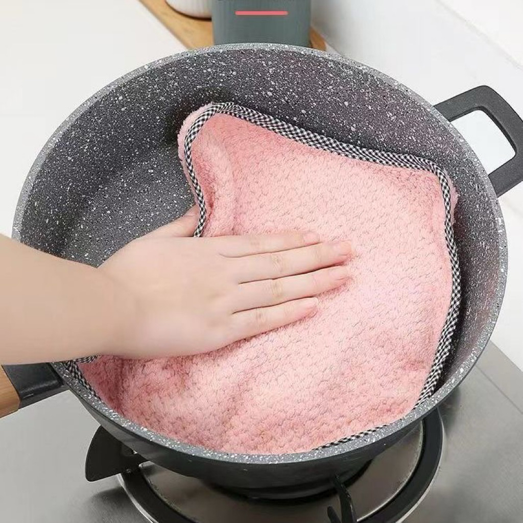 Khăn Lau Đa Năng Siêu Thấm Có Móc Treo, Lau Bếp Bát Đĩa Bàn Ghế, Thấm Hút Nhanh Khô