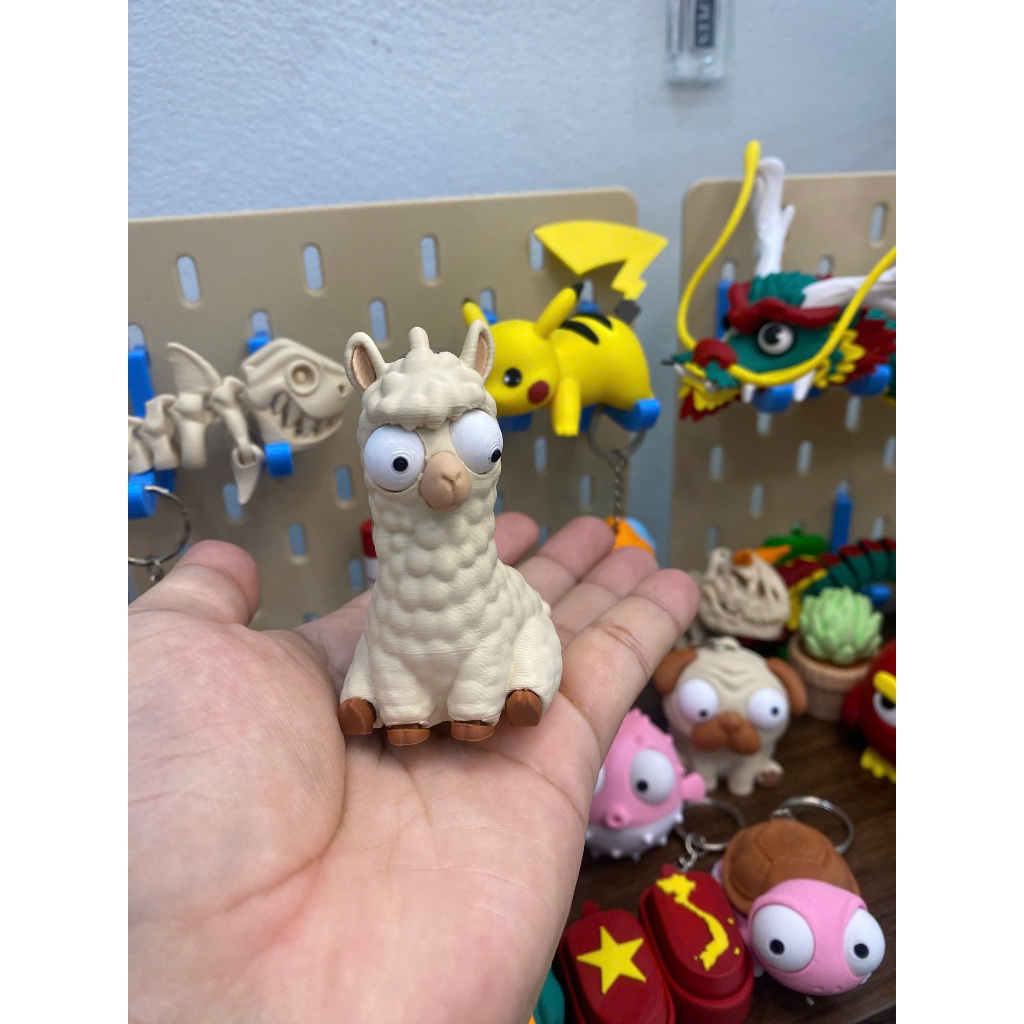Móc Khoá Lạc Đà Llama Ngộ Nghĩnh In 3D PLA | Đồ Chơi Trang Trí Bàn Học, Decor Phòng Cực Cute