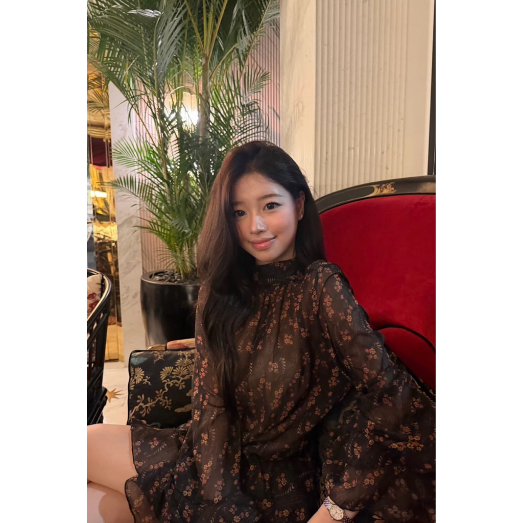 𝐍𝐨𝐢𝐫 𝐙𝐫𝐚 - Váy Jum hoa nhí mùa hè tay loe tiểu thư sang chảnh đi tiệc đi biển ( Ảnh chuẩn @tgiangya)