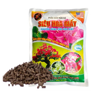 Phân Bón Hoa Giấy GreenHome, Bao 700gr, Hữu Cơ, Giúp Thân Cứng Cáp, Tạo Tán, Ra Bông Nhiều, Lâu Tàn