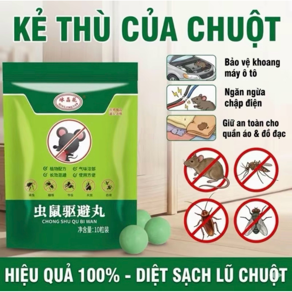 Viên đuổi chuột siêu mạnh - Hiệu quả tức thì An toàn không độc - Dùng được cho nhà có bà bà bầu & thú cưng