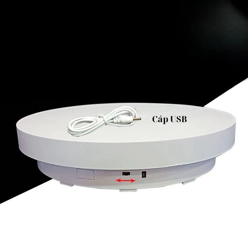 Bàn xoay chụp ảnh sản phẩm trưng bày xoay 360 độ đế quay video sản phẩm hỗ trợ livestream