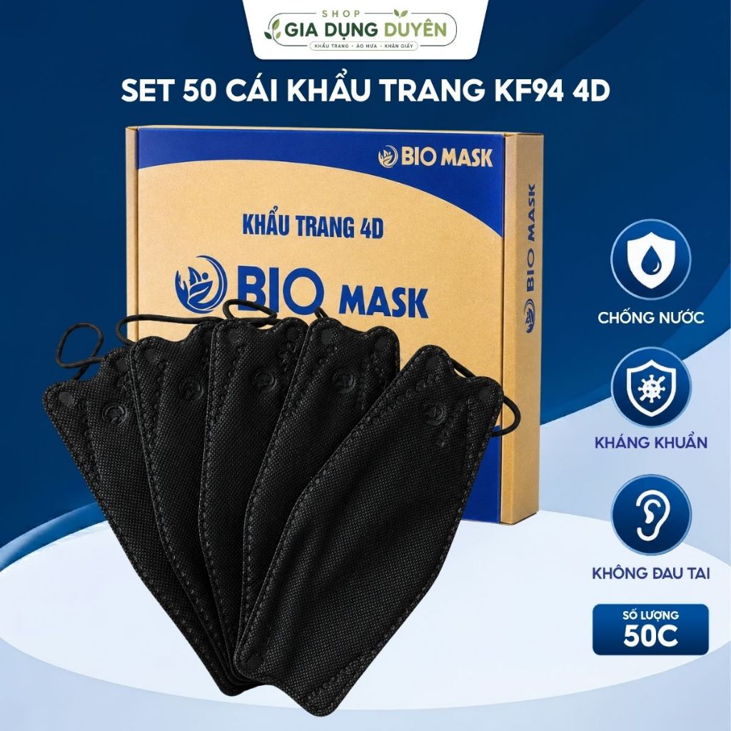 SET 50 CÁI KHẨU TRANG KF94 4D, KHẨU TRANG HÀN QUỐC