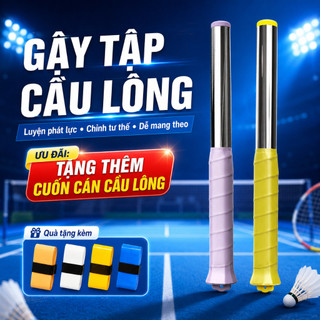 Gậy Luyện Tập Phát Lực Cổ Tay Cầu Lông - Gậy Tập Vung Vợt Chỉnh Tư Thế, Tặng Cuốn Cán