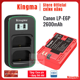 Kingma LP-E6P 2600mAh | Pin và sạc máy ảnh cho Canon EOS R63 R52 R R52 R6 R5 5D2 5D3 5D4 6D 6D2 7D 70D 80D 90D