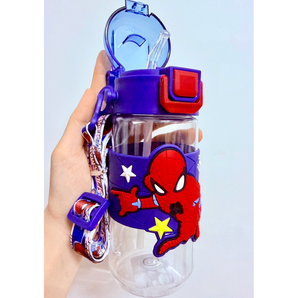 Bình nước nhựa hình Spiderman cao cấp