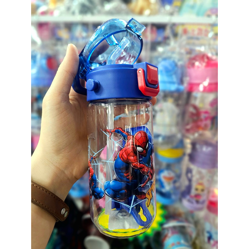 Bình nước nhựa hình Spiderman cao cấp