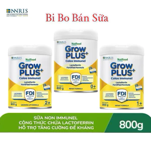 Sữa Bột Nutifood GrowPLUS+ Immunel 0+/ 1+/ 2+ Lon 800g