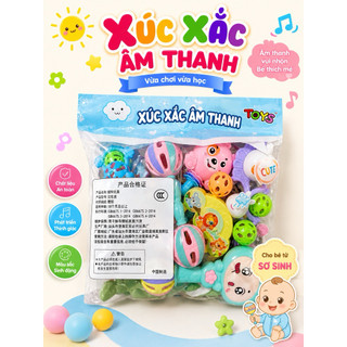 Đồ chơi lục lặc xúc xắc đập tay âm thanh cho bé nhiều mẫu