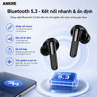 Tai Nghe Bluetooth ANKRE Không Dây Bluetooth 5.3, Âm Thanh Sống Động, Đeo Êm Tai, Phù Hợp Học Tập Làm Việc Thể Thao