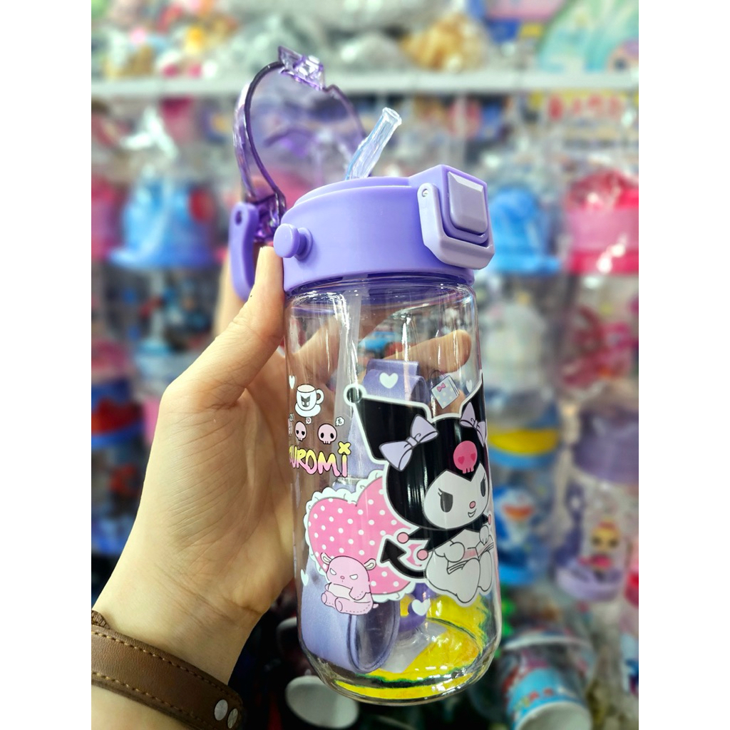 Bình nước nhựa cao cấp Kuromi