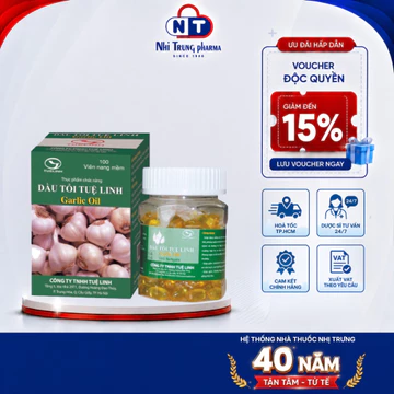 [HOẢ TỐC HCM] Dầu Tỏi Tuệ Linh Giúp Giảm Mỡ Máu Tăng Sức Đề Kháng Cho Cơ Thể Lọ 100 Viên Nang Mềm