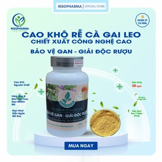 Rễ Cà Gai Leo Dạng Cao Khô Nguyên Chất Risopharma Bảo Vệ Gan, Giải Độc Rượu, Giảm Mẩn Ngứa, Mụn Nhọt, Mề Đay