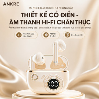 Tai Nghe Bluetooth ANKRE Piano Không Dây 5.4, Màn Hình LED Hiển Thị Pin, Âm Thanh Hi-Fi, Type-C, Chống Nước IPX5