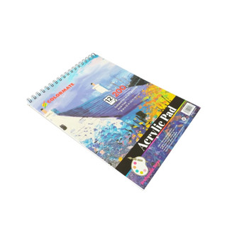 Tập Giấy Vẽ Acrylic Pad A4 Chuyên Dụng 200Gsm 12 Tờ - Colormate