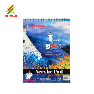 Tập Giấy Vẽ Acrylic Pad A4 Chuyên Dụng 200Gsm 12 Tờ - Colormate