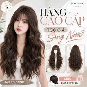 TÓC GIẢ SÓNG PHỒNG DÀI 55-60CM TIỂU THƯ SANG TRỌNG MÀU SOCOLA