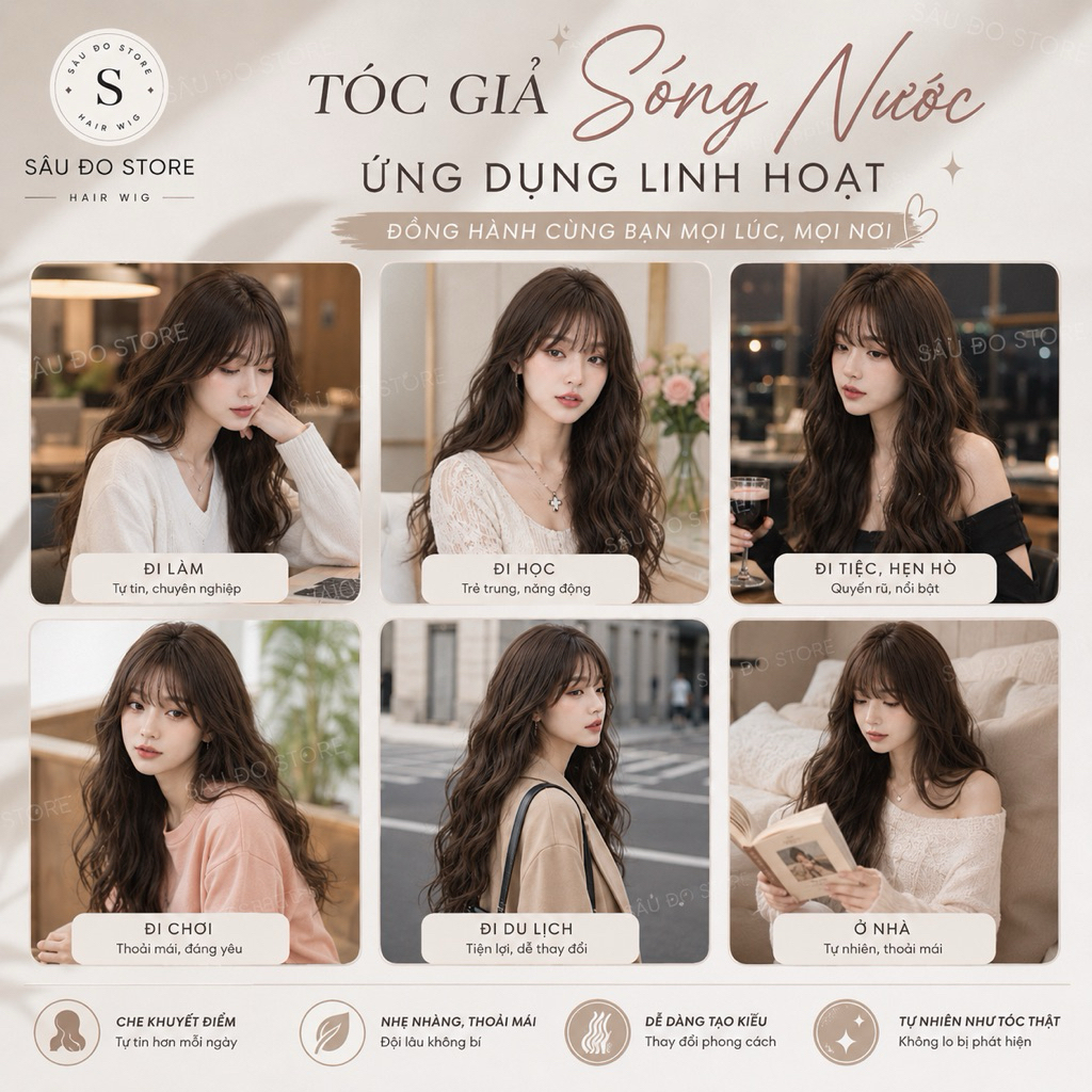 TÓC LISA (BLACKPINK) SÓNG DÀI TẶNG KÈM BỘ PHỤ KIỆN HÀNG HIẾM