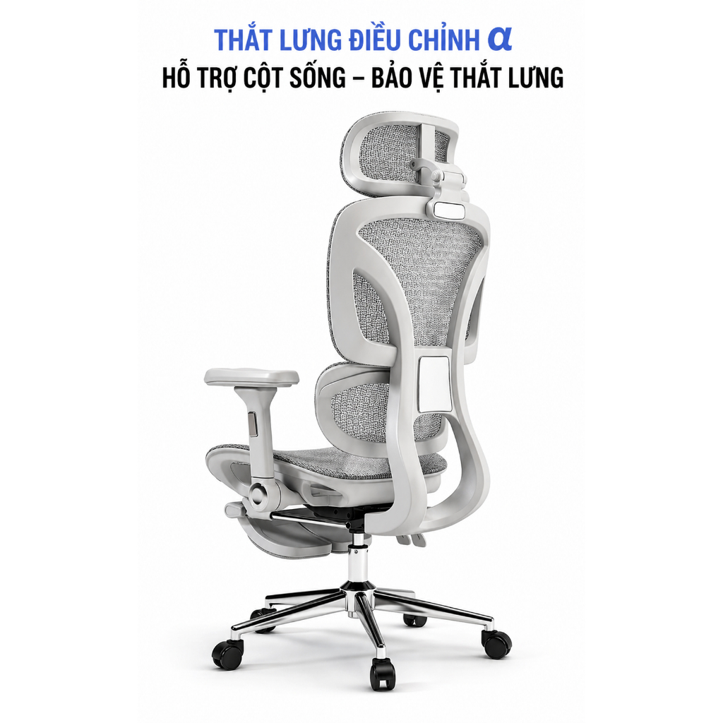 Ghế Công Thái Học Saigu SG-026 Bản Cao Cấp - Ghế Văn Phòng Ergonomic Tựa Lưng Thông Minh, Có Gác Chân, Bảo Hành 3 Năm | BigBuy360 - bigbuy360.vn