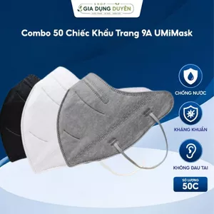 Combo 50 Chiếc Khẩu Trang 9A UMiMask, Dày Dặn Chống Nắng, Che Toàn Diện Chống Nước Thoáng Khí