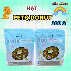 Hạt Mèo PetQ Donut Topping Thịt Sấy Chà Bông - Giảm búi lông - Túi 200g