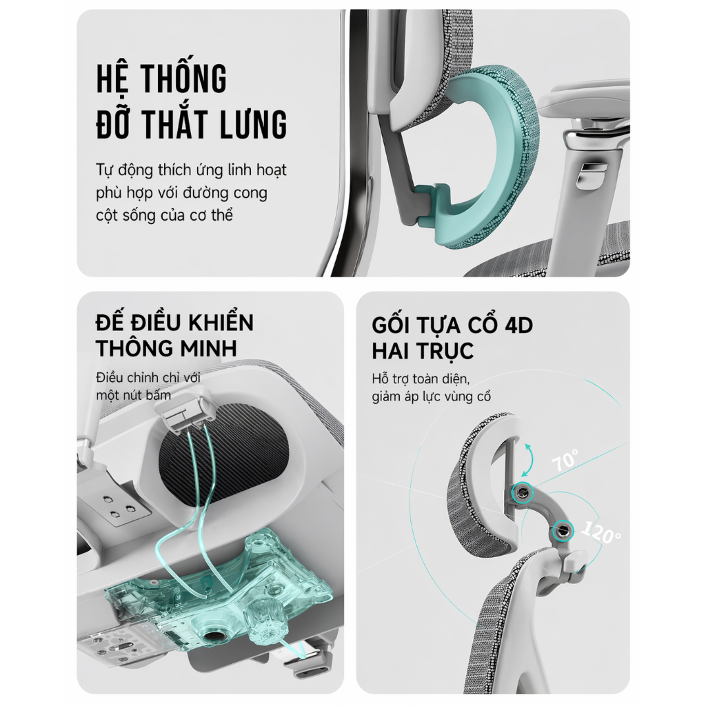 Ghế Công Thái Học Saigu Ares L8 Full Nhôm Chính Hãng - Ngả 160°, Tay Kim Loại 720°, Lưới Cloud, Full VAT, BH 3 Năm | BigBuy360 - bigbuy360.vn