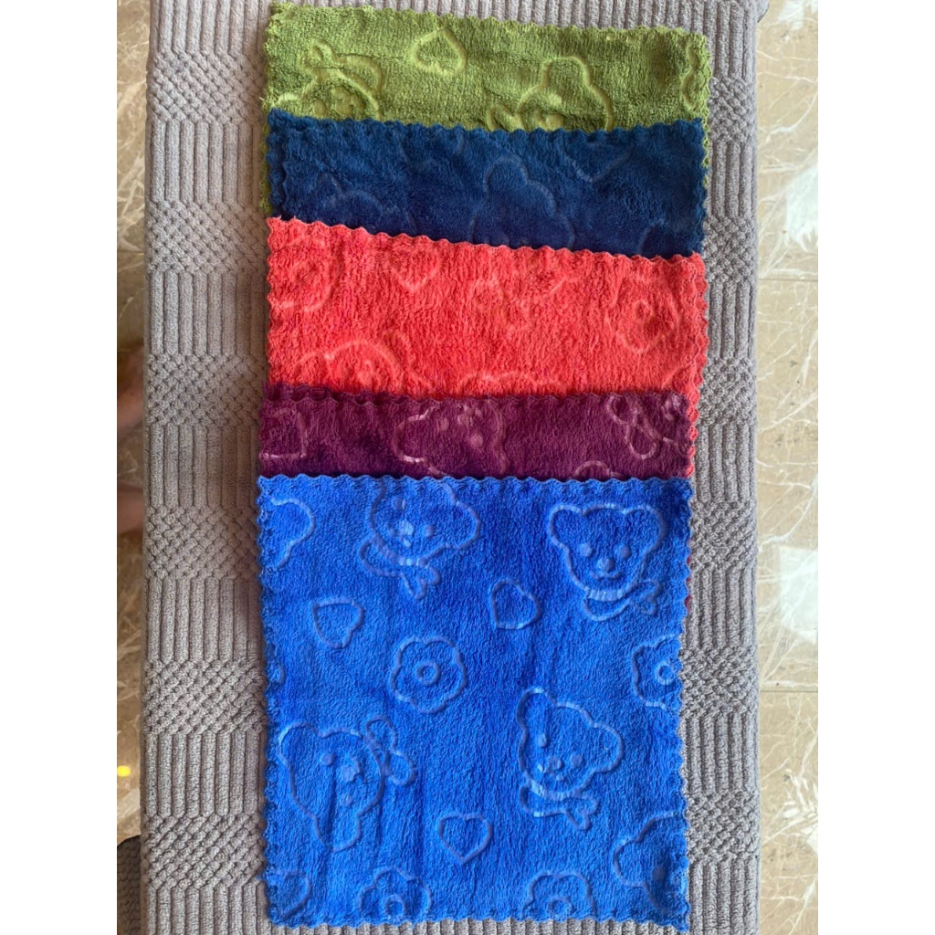 combo 5 khăn lau đa năng 30x30cm khăn microfiber mềm mịn dày dặn siêu thấm khăn lau bếp khăn lau xe potato towel