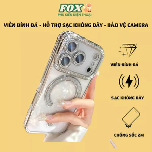 Ốp viền đá hỗ trợ sạc không dây IPhone 17Promax 17Pro 17Air 17 16 15 14 13 12 11Promax
