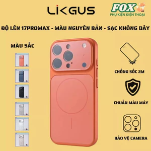 Ốp Likgus độ lưng mô phỏng chuẩn màu iPhone 17ProMax sang trọng cho 13 14 15 16 17Promax