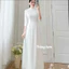 Áo Dài Học Sinh,Đồng Phục Cấp3,..Dress Women Voi Voan Kem,vải lụa Mỹ