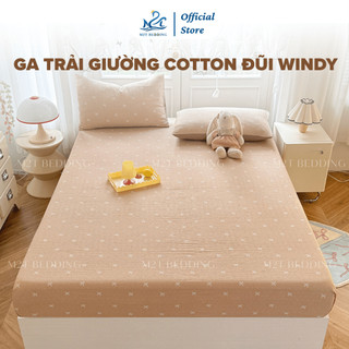 Ga trải giường cotton đũi Windy M2T bedding drap giường bo chun đủ size - KHÔNG KÈM VỎ GỐI