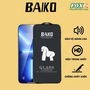 Kính cường lực Baiko hạn chế vân tay IPhone 17Promax 17 17Air 17Pro 11 12 13 14 15 16Promax pro plus