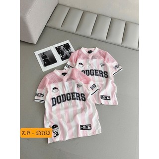 Áo Thun Nữ Dodgers Kitty Màu Hồng Form Rộng QCCC Cao Cấp