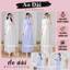 Áo Dài Học Sinh,Đồng Phục Cấp3,..Dress Women Voi Voan Kem,vải lụa Mỹ