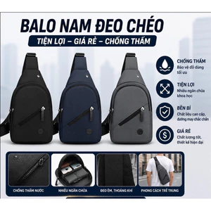 Túi Đeo Chéo Nam Mini Da PU Chống Nước – Gọn Nhẹ Đa Năng