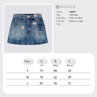 [MIDDUA] - VJ056/VJ057 Váy xếp li/ 2 tà rời