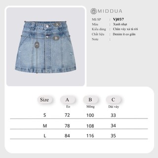 [MIDDUA] - VJ056/VJ057 Váy xếp li/ 2 tà rời