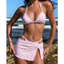 Set Bikini 3 Món "Kẹo Ngọt" Hồng Chấm Bi Đi Biển Mùa Hè