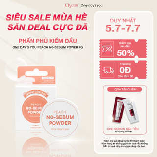 One-day's you - Phấn Phủ Kiềm Dầu - Peach No-Sebum Power 4g | Clycos Phân Phối