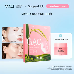 Mặt Nạ Gạo MOI Tinh Khiết Sáng Da - Hydrogel Rice Mask (3 Miếng - 32g x 3)