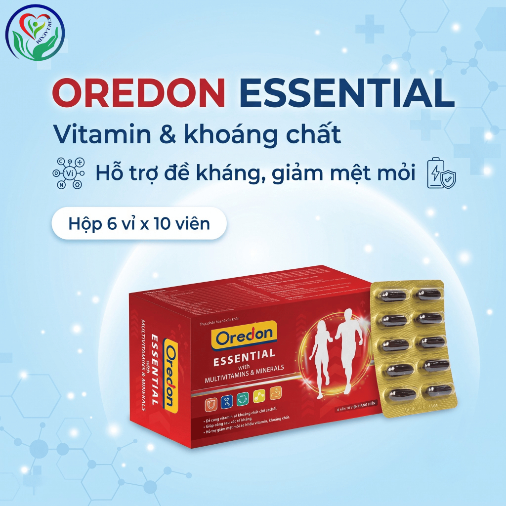 Oredon Essential hộp 60 viên bổ sung vitamin khoáng chất, hỗ trợ đề kháng, giảm mệt mỏi