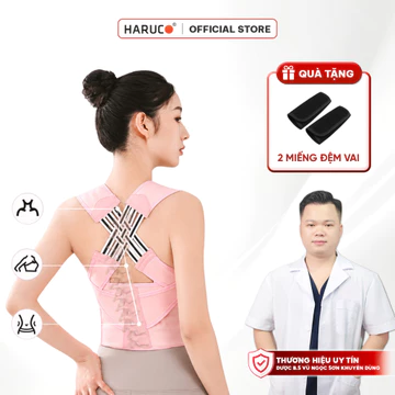 Đai Chống Lưng Gù Haruco Nam Nữ Dây Đai Lưng Chống Gù Dày Co Giãn Cao, Thoáng Khí