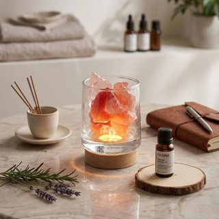 Đèn Đá Thạch Anh Tinh Dầu Tự Nhiên, Đèn Ngủ Trang Trí Sang Trọng, Đèn Decor Đẹp
