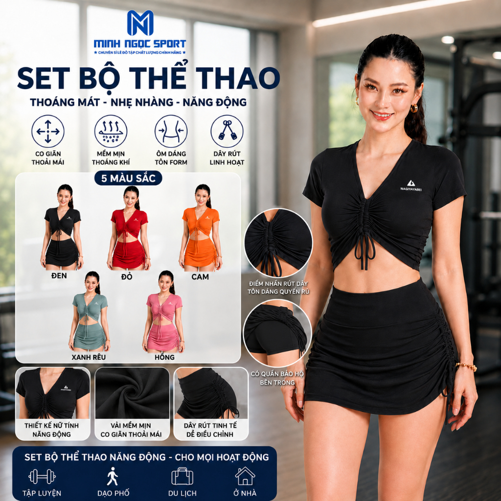 Đồ tập gym nữ, bộ tập gym yoga erobic nữ, bộ đi biển nữ, tặng mút ngực, đi bơi nữ bộ rút dây I mmestore( SP-01 )