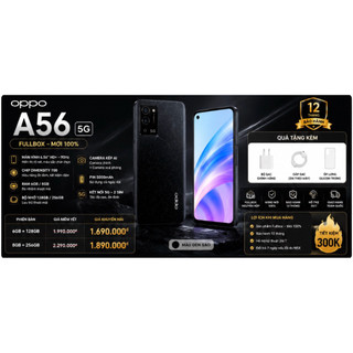 Điện Thoại OPPO A56 5G Fullbox 6GB/128GB 8GB/256GB | Màn 90Hz | Pin 5000mAh | Dimensity 700 | Bảo Hành 12 Tháng