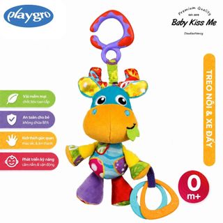 Đồ Chơi Treo Xe Đẩy Cũi Có Gặm Nướu Cho Bé Playgro Jerry Giraffe Munchimal