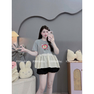 ÁO BẦU CỘC TAY COTTONG SƯ TỬ PHA HOA-4 màu