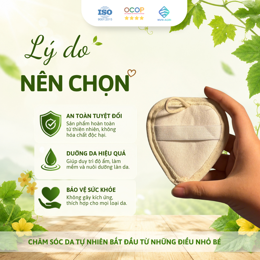 Bông Tắm Xơ Mướp Trái Tim 1 Mặt Xơ 100% Tự Nhiên Làm Sạch Da Bông Tẩy Tế Bào Chết Mát Xa Thân Thiện Môi Trường