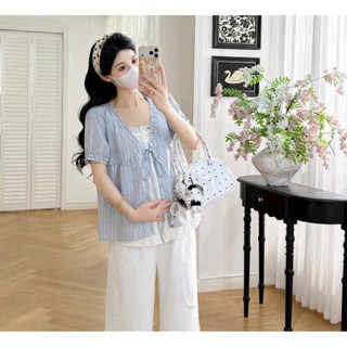 ÁO BẦU CỘC TAY XANH KẺ GIẢ YẾM PHA TRẮNG